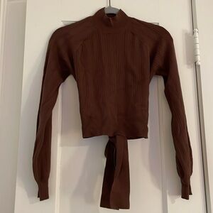 Forever 21 | Women’s Size S | Open Back Brown Mock Neck Sweater